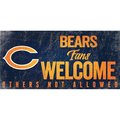 Fan Creations Chicago Bears Wood Sign Fans Welcome 12x6 7846015256